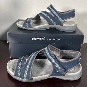 Dr Scholls Dion Sandals Navy Blue Sporty Strappy Comfort Outdoors Womens 6.5M